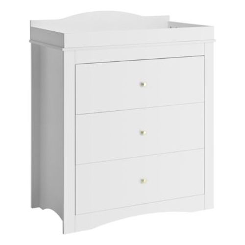 VEVOR Changing Table Dresser, Baby Diaper Change Station with 3 Drawers, Multi-Functional Modern Changing Table Dresser, White