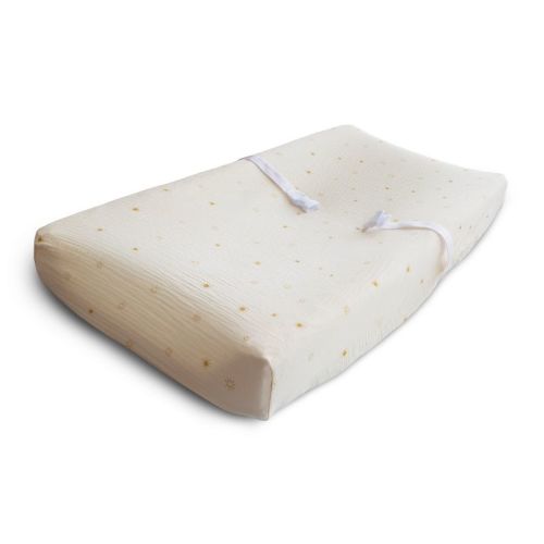 Extra Soft Muslin Changing Pad Cover Natural Check One Size