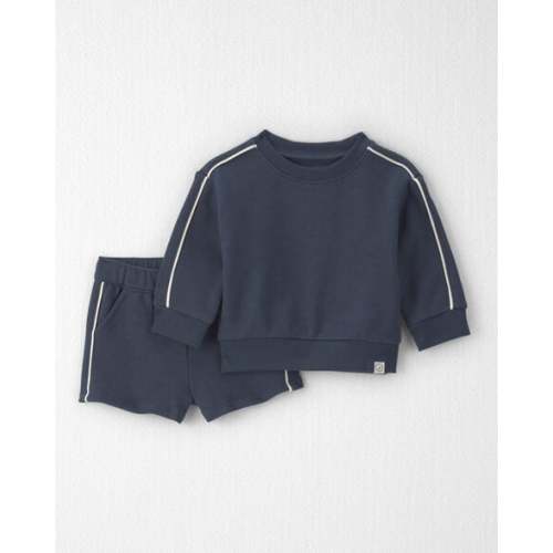 Baby 2-Piece Organic Cotton French Terry Pullover & Short Set - Little Planet | Carter's