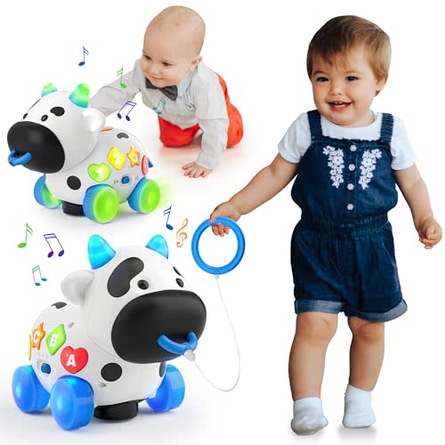 Crawling & Walking Baby Toys 6-12-18 Month, Bilingual Musical Toys for 1 Year Old Old Boy Girl, Developmental Infant Toy for 6 7 8 9 10 12-18 Month, 1st Birthday Gift for 1 Year Old Boy Girl