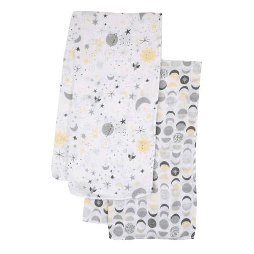Little Star Celestial Cotton Muslin Swaddle Blankets 2-Pack – Lambs & Ivy