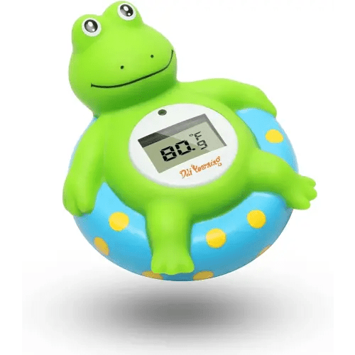 Doli Yearning Baby Bath Thermometer with Room Temperature| Fahrenheit and Celsius|Frog Lovely Shape|Kids' Bathroom Safety Products| Bath Toys…