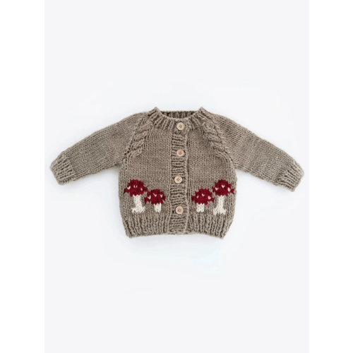 Mushroom Cardigan Knit Sweater (18-24m)