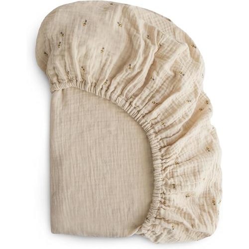 Mushie Extra Soft Muslin Crib Fitted Sheet