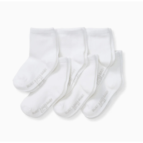 Solid Organic Cotton Baby Crew Socks 6 Pack – Burt's Bees Baby