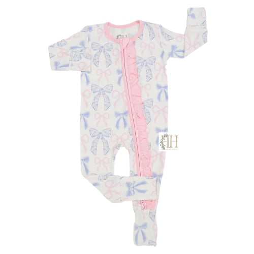 Girls Born to Bloom Double Zipper Romper
