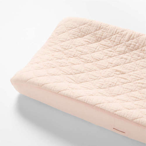Supersoft Pale Pink Organic Cotton Gauze Baby Changing Pad Cover