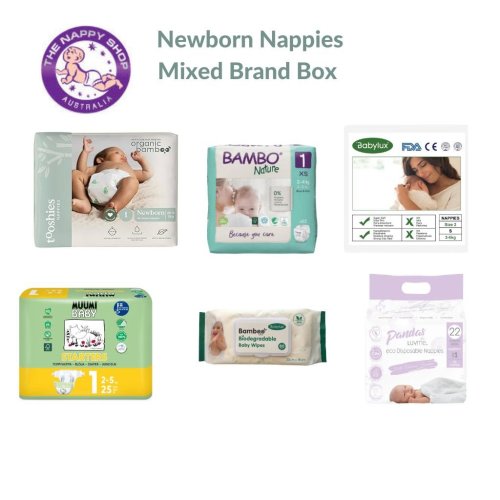 ECO Newborn Nappies Mixed Brand Box - 5 Packs