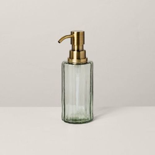 Fluted Glass Bathroom Soap Pump Light Green - Hearth & Hand™ With Magnolia