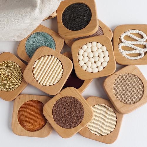 Wooden sensory cards  - Montessori wooden toys - Baby shower gift - Educational toys for toddlers - Tactile Toy for Motor Skill Development