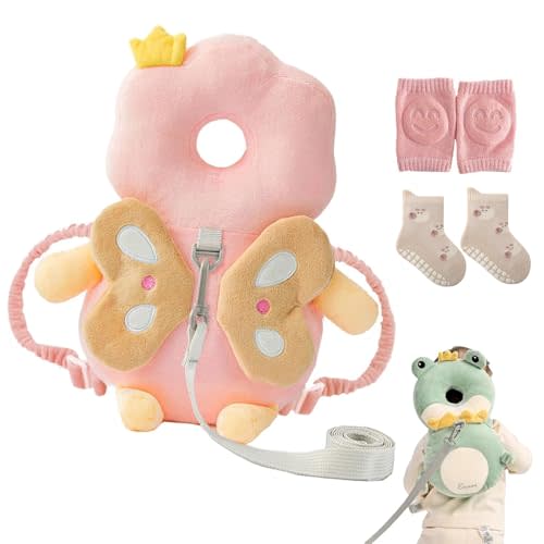 Baby Walker Head Protector, Adjustable Safety Pad Backpack Baby Knee Pads for Crawling& Walking Baby Back Protection (Style-7)