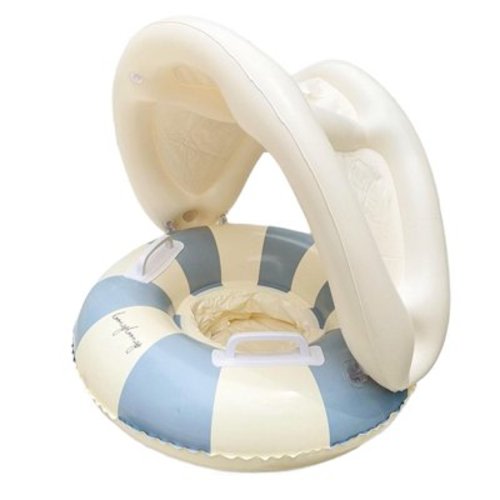 Pool Float Baby Swim #Ring# Inflatable Swimming Seat #Ring# with Sun Canopy K3H4