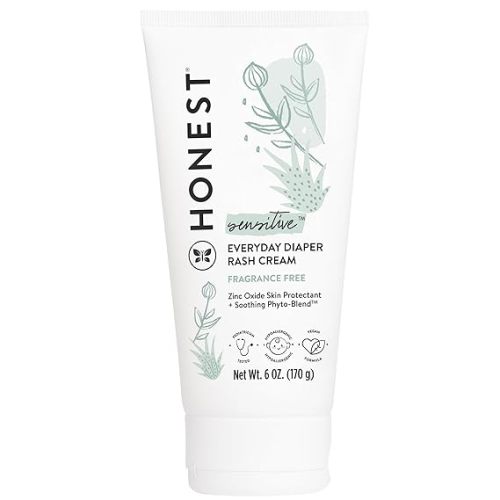 The Honest Company Hypoallergenic Diaper Rash Cream | Moisturizing + Calming Zinc Oxide Ointment | NEA Recognized, Cruelty Free | Value Size, 6 oz
