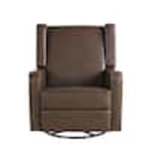 Relax A Lounger Eliana Brown Faux Leather Rocker Recliner with Swivel Base 231A009BRN