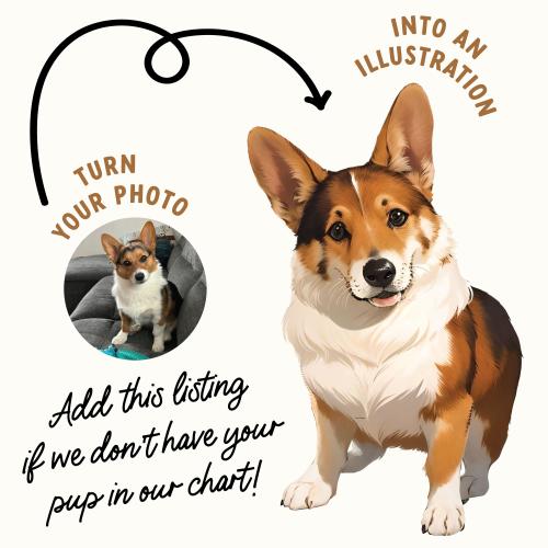 Dog Photo to Illustration. Transparent PNG. For use with Iviebaby dog loveys and blankets!
