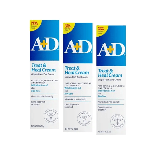 A+D Diaper Rash Cream Zinc Oxide, 4 Ounces each (Pack of 3)