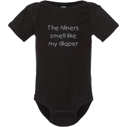 Raiders Funny Baby The Niners Smell Like My Diaper Bodysuit