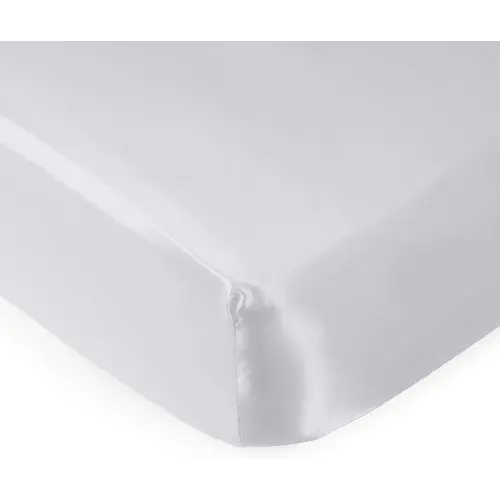 Pro Goleem Satin Soft Crib Sheet Great for Baby with Sensitive Hair Silky Baby Mattress Sheet White Unisex 52’’x28’’x8’’ Fitted Sheet