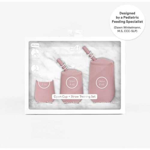Developmental Cup Set by ezpz / Cup & Straw Training Set for Toddlers
