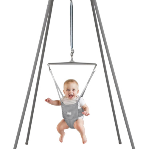 Jolly Jumper Elite Grey Saddle- The Original Jolly Jumper with Super Stand and Premium Spring. an Alternative to Baby Bouncers, Doorway Jumpers and Activity Centers That Your Baby Will Love.