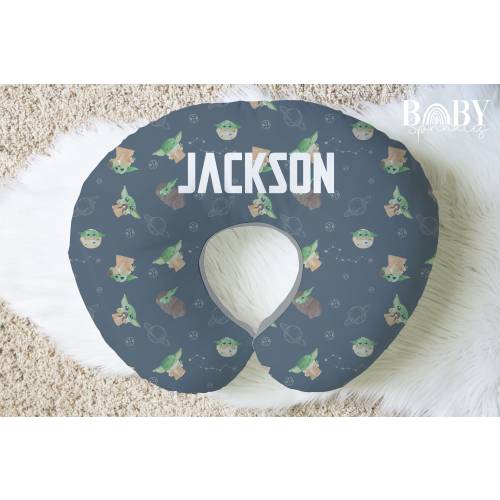 BABY YODA Nursing Pillow Cover, Baby Yoda Gift for Baby, Star Wars Baby Gift, Personalized Nursing Pillow Cover, Star Wars Baby Accesories