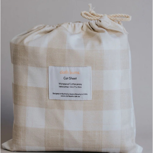 Waterproof Cot Sheet - Champagne – Cloth Bums