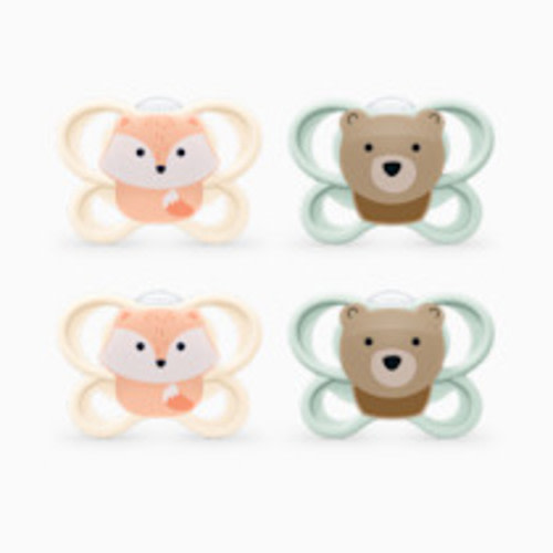 NUK Perfect Match Air Pacifiers - Fox/Bear, 0-6 Months, 4