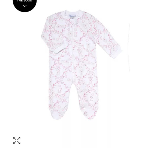 Girls' Pink Gingham Zipper Footie - Baby