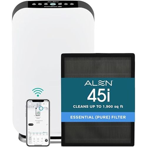 Alen 45i HEPA Air Purifier, Essential Filter, Covers 1,900 Sq Ft