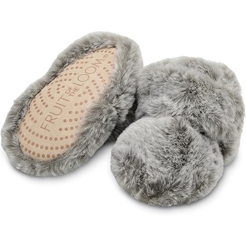 Fruit of the Loom Cozy Thermal Wrap Booties with Non-Skids for Baby Girls, Boys, Unisex