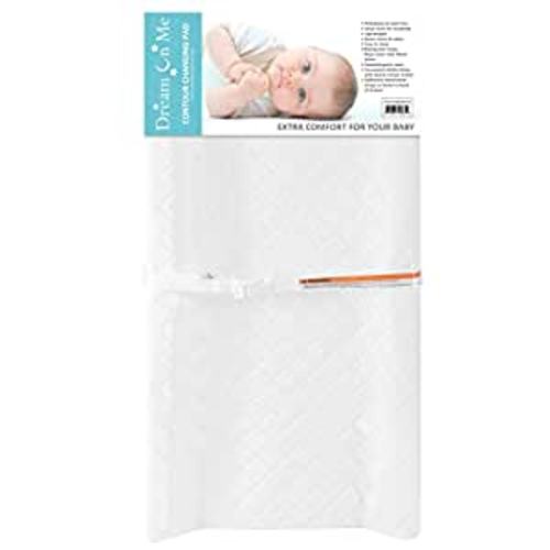 Amazon.com: Dream On Me Two Sided Contour Changing Pad 2022, White, Lightweight with Non Skid Bottom, Convenient Safety Strap, Waterproof Vinyl Cover, Phthalate : Baby