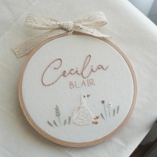 Custom First Name, Silly Goose Embroidery Hoop, Nursery and Kid's room Wall Art, Wall hang, Wall Decor, Nursery Art