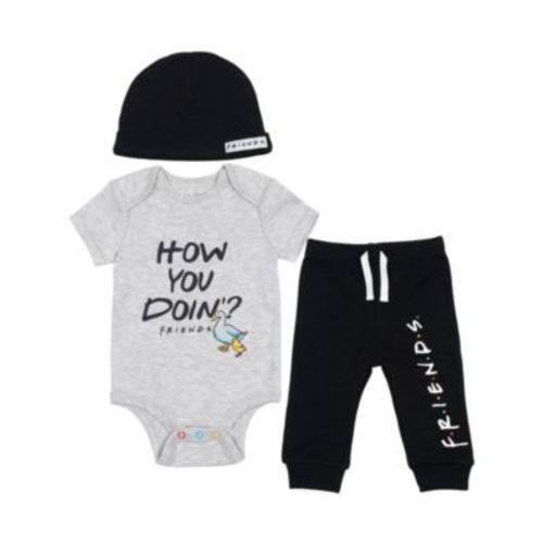 Baby Boys [SizeRangeDescription1] 3 Piece Outfit Set: Bodysuit Pants Hat [SizeDescription1]