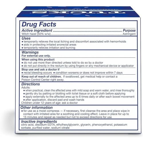 TUCKS Medicated Cooling Pads, 100 Count – Pads with Witch Hazel, Cleanses Sensitive Areas, Protects from Irritation, Hemorrhoid Treatment, Medicated Pads Used By Hospitals - 100 Count (Pack of 1) - Cooling Pads Only