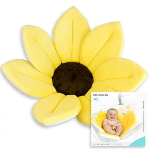 Blooming Bath Infant Tub - 7 Petal Flower Baby Bath Seat for Sink - Canary Yellow for Newborns