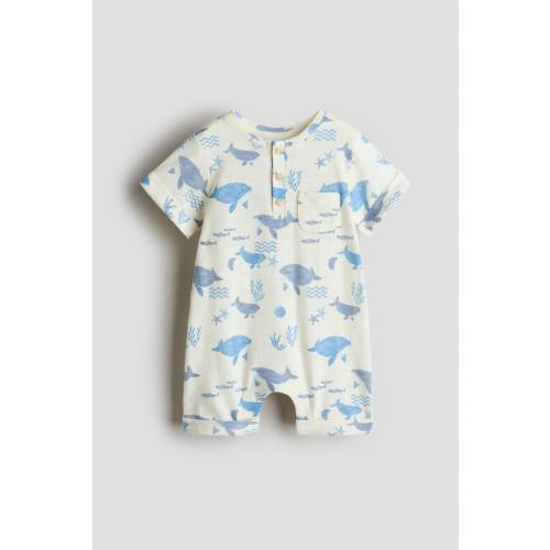 PRINTED COTTON ROMPER SUIT