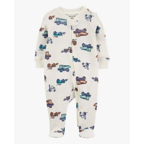 Baby Car 2-Way Zip Waffle Knit Sleep & Play Pajamas - Carter's | Carter's