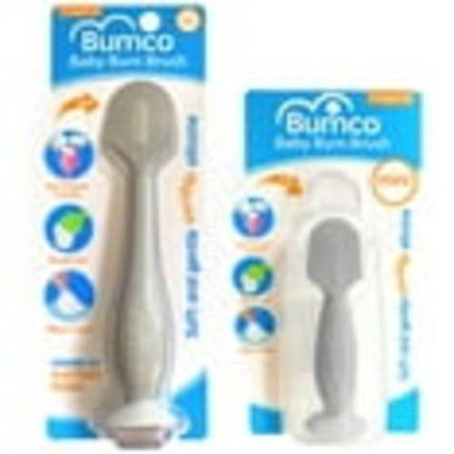 Bumco Baby Bum Brush + Mini Baby Diaper Cream Spatula with Case - BPA-Free Silicone Diaper Spatula, Mom-Invented Butt Paste Applicator (Gray & Gray) C52