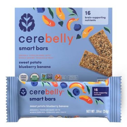 Cerebelly Organic Blueberry Banana Sweet Potato Smart Snack Bars - 4.2oz/5pk