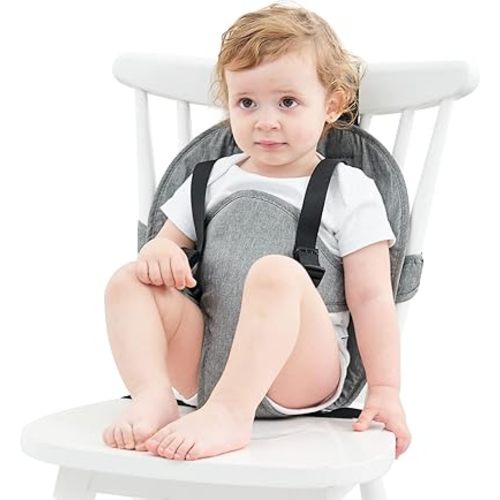 Baby Travel Essential Harness Seat, Portable Travel High Chairs for Babies/Toddlers, Baby Highchair Seat, Toddler Booster Seat for Dining Table, Baby Travel Gear Must Have