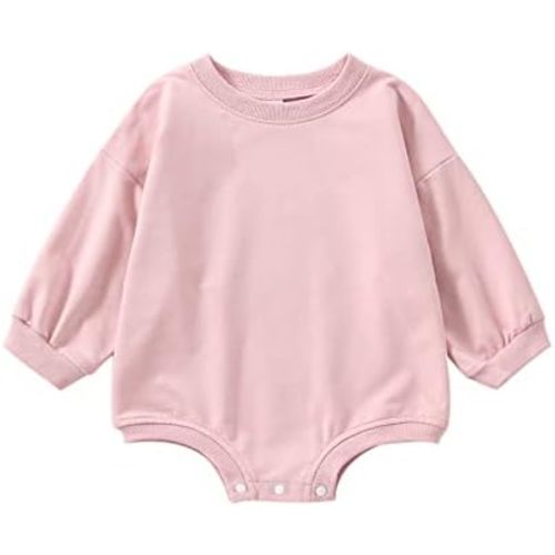Baby Boy Girl Bubble Shirt Romper Outfit Short Sleeve Summer Bodysuit Top Newborn Oversized Crewneck Jumpsuit