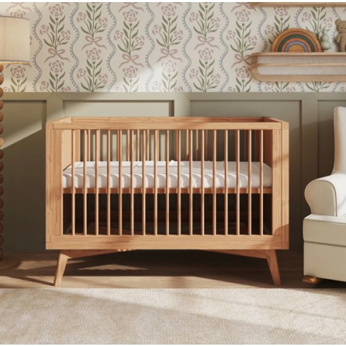 Mid-Century Convertible Crib in Hazelnut | Simply Nursery