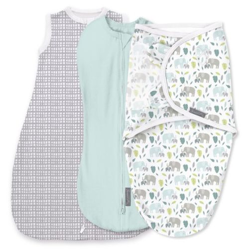 Swaddleme By Ingenuity Comfort Pack Baby Elephant Baby Swaddle Wrap - S - 0-3 Months - 3pk