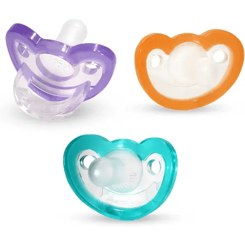 RaZbaby Jollypop Pacifier for Newborns & Up, USA Made, Natural Shaped Orthodontic Binky, Lovingly Shared in NICUs & Hospitals Worldwide, Medical-Grade 100% BPA-Free - 0-3 Months, 3 Pack - Variety