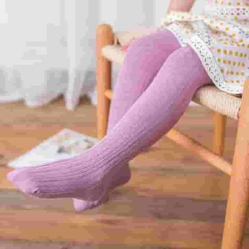 Miluxas Baby Girls Tights Cable Knit Leggings Stockings Clearance Pantyhose Infants Toddlers Purple 0-6 Months