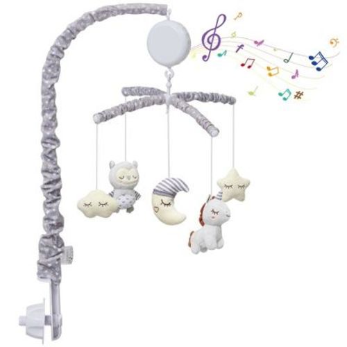 Whizmax Baby Crib Mobile With Music Motor Spinner,musical Crib Toys For Infants 0-6 Months Girls And Boys,crib Mount Mobiles With 36 Lullabies, Gray
