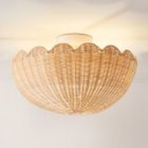 Rattan Bubble Flushmount (18")