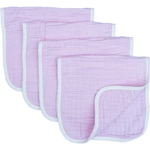 Synrroe Muslin Burp Cloths Large 20 by 10 Inches 100% Cotton 6 Layers Extra  Absorbent and Soft (Rose Red)