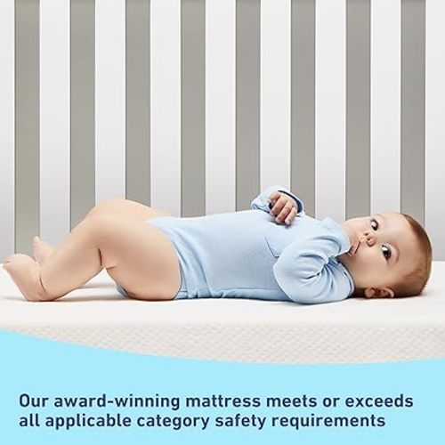 Graco Premium Crib & Toddler Mattress – GREENGUARD Gold Certified & CertiPUR-US Certified, Fits All Standard Crib & Toddler Beds, Waterproof Sleep Surface, Machine-Washable Outer Cover for Easy Care