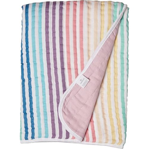 HonestBaby Quilt | Rainbow Stripe